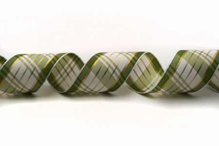 Plaid Ribbon w/Silver or Gold Accent - Plaid Ribbon w/Silver or Gold Accent